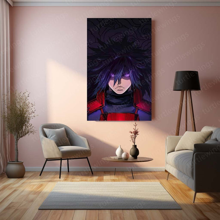 Madara Uchiha Metal Poster | Naruto Anime Wall Art | HD Print