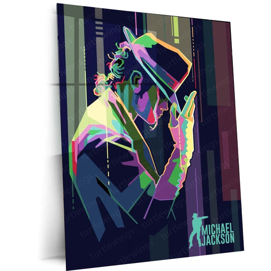 Michael Jackson: King of Pop Metal Poster | Turtlewings Music Icons