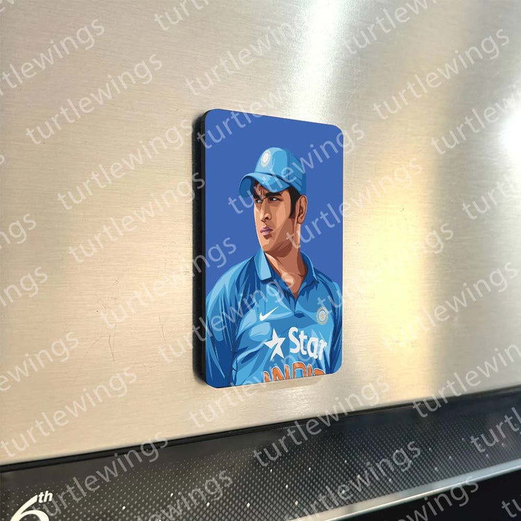 Indian Cricket Team Players Fridge Magnets - Set of 10 l legendary players of the Indian cricket team l MS Dhoni, Rohit Sharma, Suresh Raina, Hardik Pandya, Harbhajan Singh, Yuvraj Singh, Jasprit Bumrah, Ravindra Jadeja, Shikhar Dhawan, and Virat Kohli