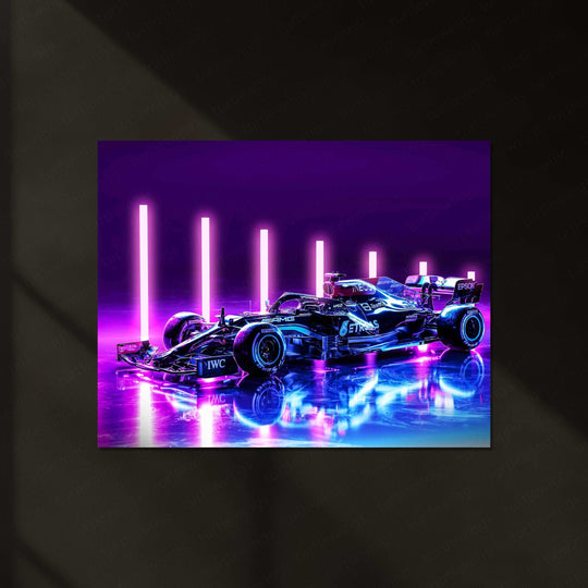 Mercedes-AMG F1 W12 E Neon LED Metal Poster - TURTLEWINGS 