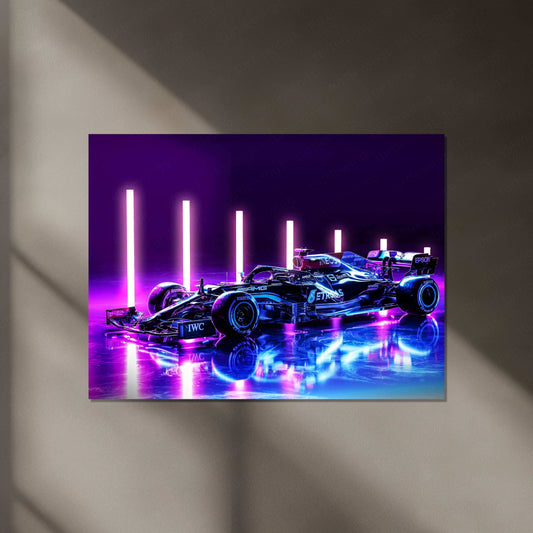 Mercedes-AMG F1 W12 E Neon LED Metal Poster - TURTLEWINGS 