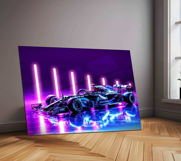 Mercedes-AMG F1 W12 E Neon LED Metal Poster - TURTLEWINGS 