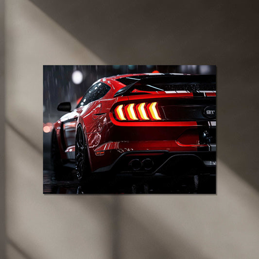 Mustang Shelby GT500 Neon LED Metal Frame â Iconic Muscle Car Wall Art 1 - TURTLEWINGS 