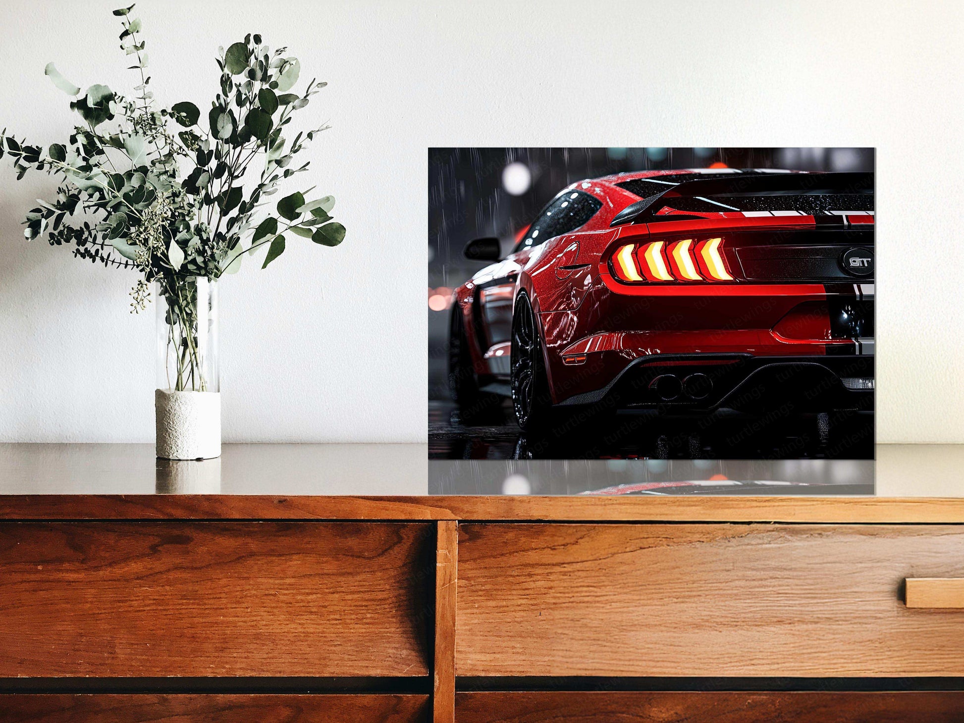 Mustang Shelby GT500 Neon LED Metal Frame â Iconic Muscle Car Wall Art 1 - TURTLEWINGS 