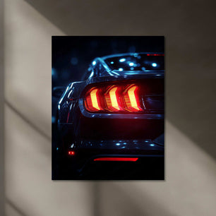 Mustang Shelby GT500 Neon LED Metal Frame â Iconic Muscle Car Wall Art 2 - TURTLEWINGS 