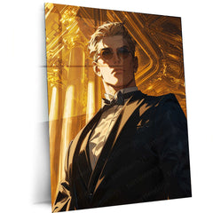 Nanami Kento Metal Poster – Jujutsu Kaisen Anime Wall Art | Stylish Suit Aesthetic Decor