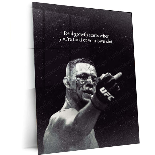 Nate Diaz Quote Metal Poster