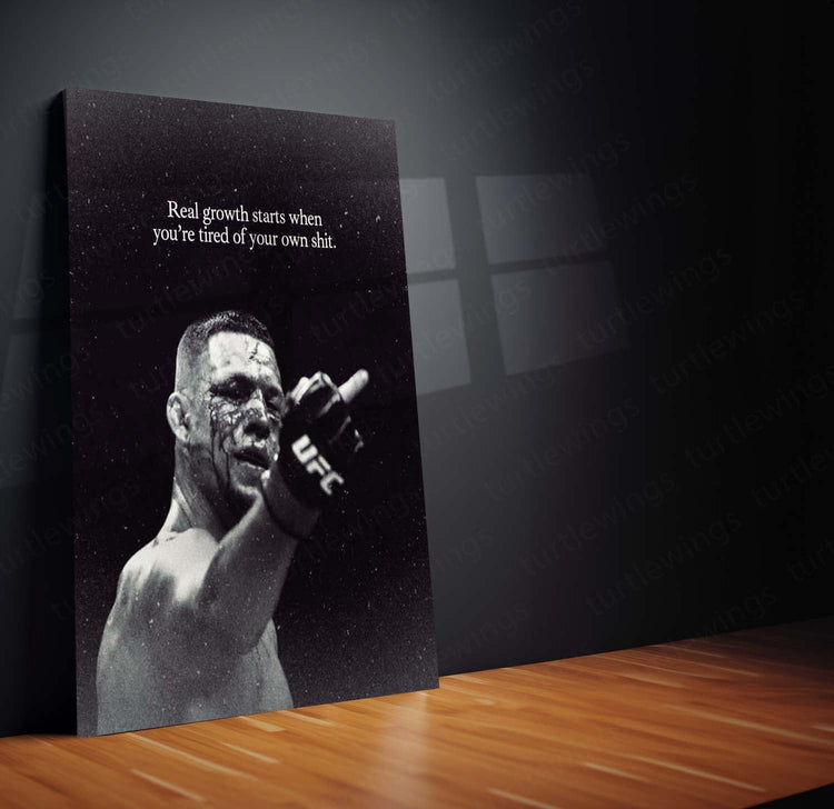 Nate Diaz Quote Metal Poster