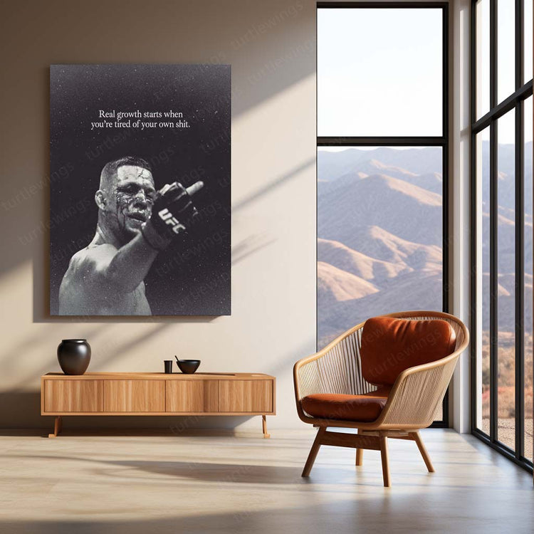 Nate Diaz Quote Metal Poster