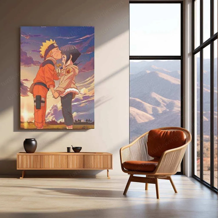 Naruto x Hinata Metal Poster – Eternal Love Anime Wall Art - TURTLEWINGS 