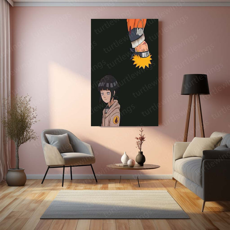 Naruto x Hinata Metal Poster | Love and Strength | High-Quality Metal Print 2