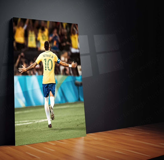 Neymar Metal Poster | Brazilian Football Star | High-Quality Metal Print 2