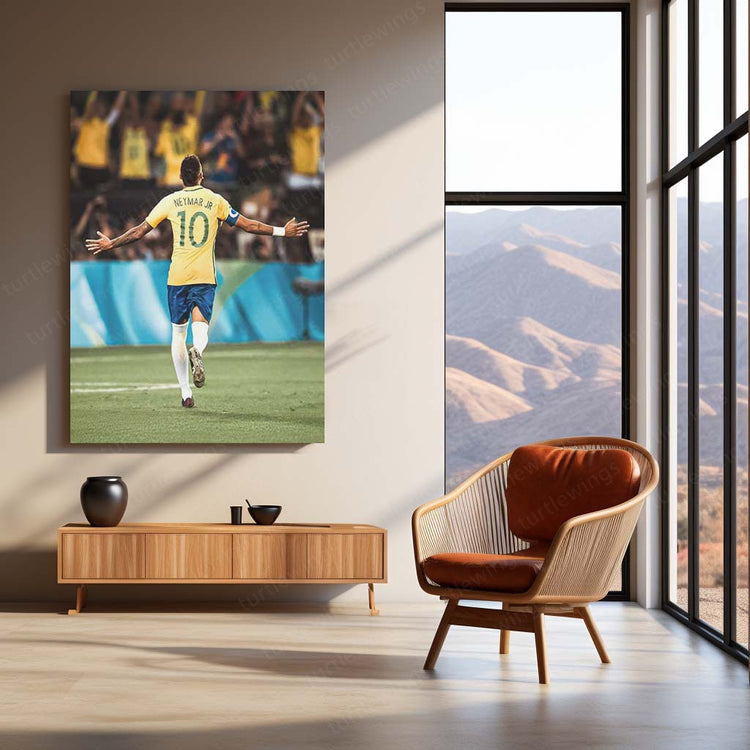 Neymar Metal Poster | Brazilian Football Star | High-Quality Metal Print 2