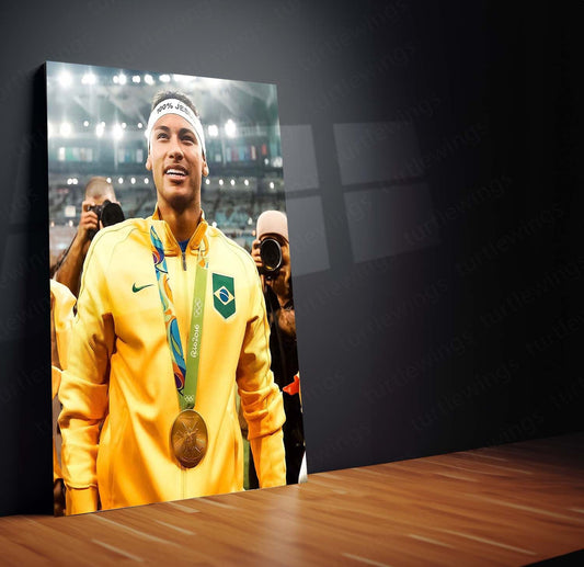 Neymar Metal Poster | Brazilian Football Star | High-Quality Metal Print 3