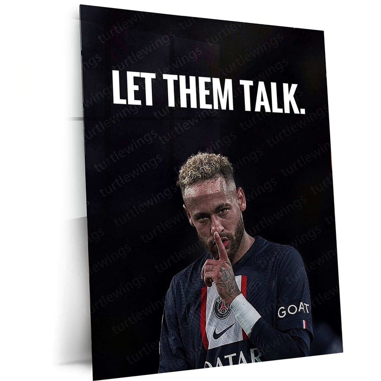 Neymar Jr. Metal Poster – Football Icon Wall Art 3 - TURTLEWINGS 