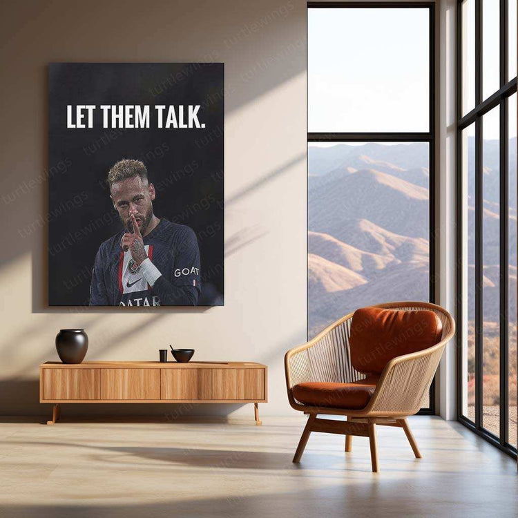 Neymar Jr. Metal Poster – Football Icon Wall Art 3 - TURTLEWINGS 