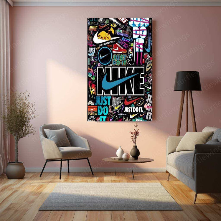 Nike Aesthetic Metal Poster – Iconic Sports & Streetwear Wall Art - TURTLEWINGS 