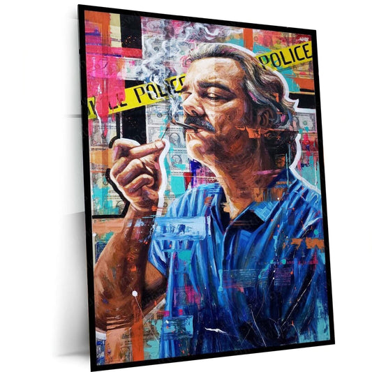 Pablo Escobar: The King of Narcos Metal Poster | Turtlewings Infamous Legends Series