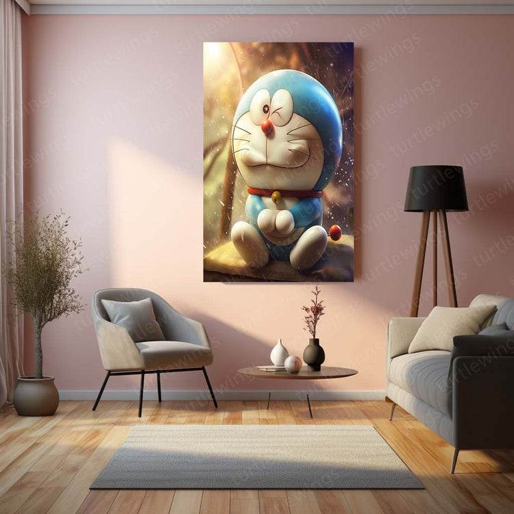 Doraemon Metal Poster - Classic Anime Art