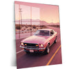 Pink Mustang Metal Poster – Bold, Sleek & Aesthetic Muscle Car Art