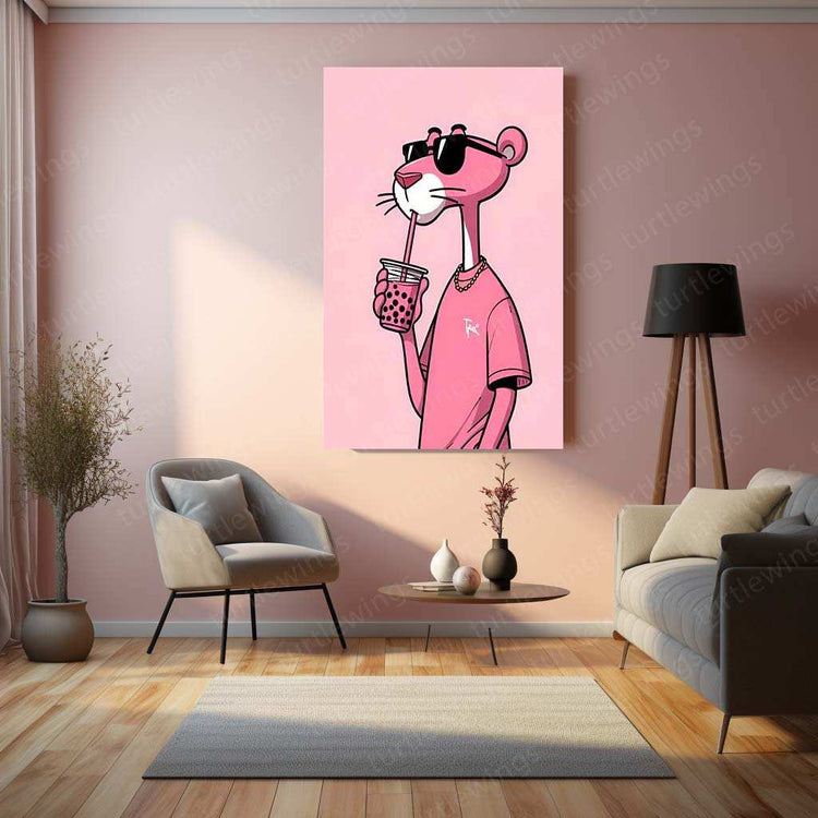 Pink Panther Metal Poster – Classic, Stylish & Playful Wall Art - TURTLEWINGS 