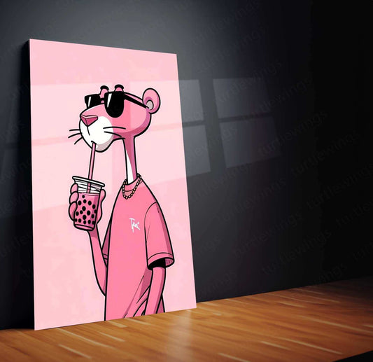 Pink Panther Metal Poster – Classic, Stylish & Playful Wall Art - TURTLEWINGS 