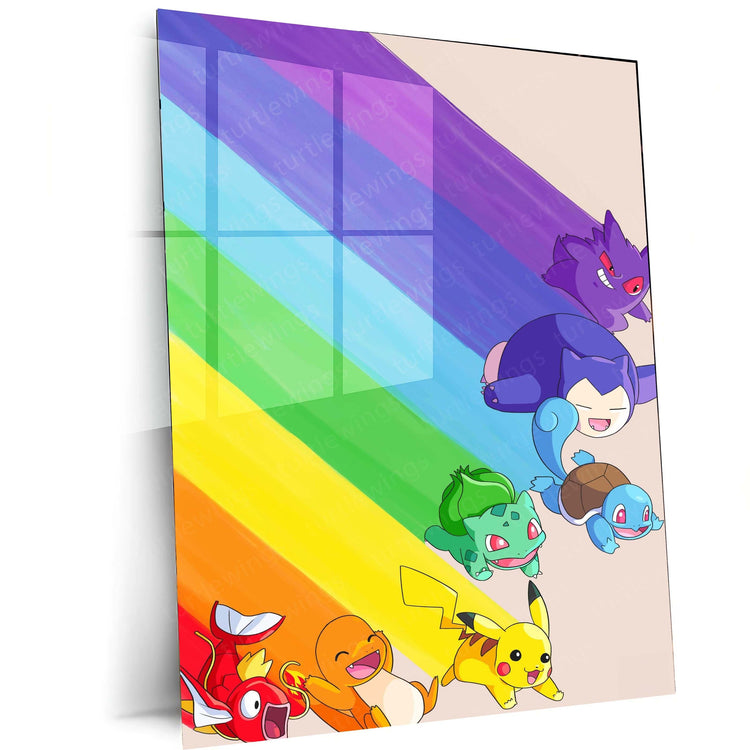 Pokémon Metal Poster | Classic Character Art | High-Quality Metal Print