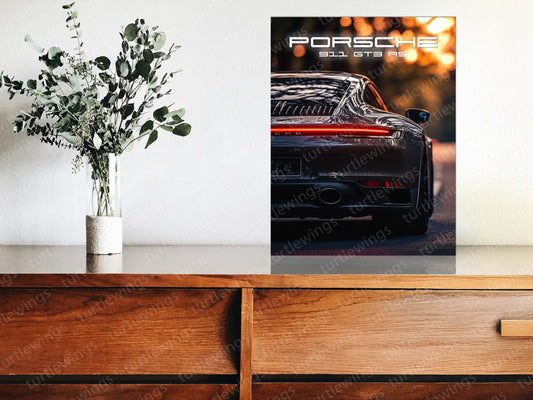 Porsche 911 GT3 Neon LED Metal Frame – Iconic Supercar Wall Art 2