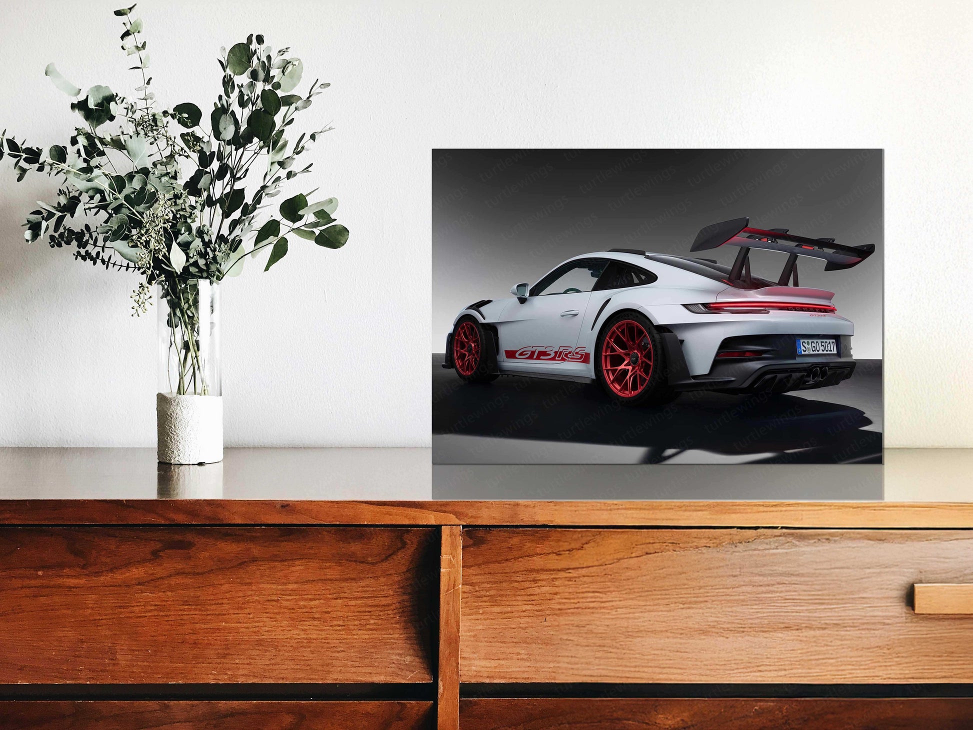 Porsche 911 GT3 Neon LED Metal Frame â Iconic Supercar Wall Art 1 - TURTLEWINGS 