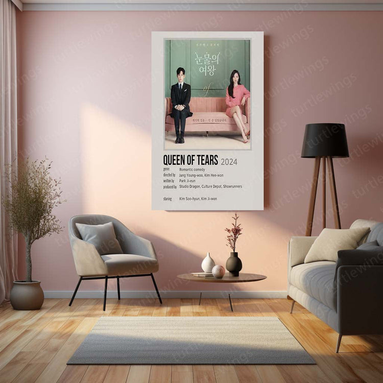 Queen of Tears K-Drama Metal Poster | Emotional Korean Drama | HD Print