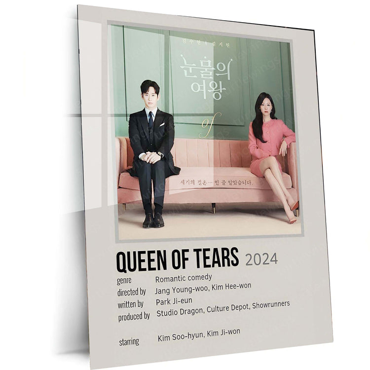 Queen of Tears K-Drama Metal Poster | Emotional Korean Drama | HD Print