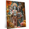 Ram Sita Metal Poster – Divine Couple Wall Art | Spiritual Hindu Home Decor