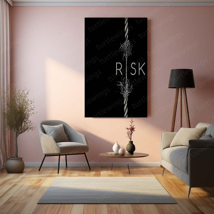 Risk Quote Metal Poster