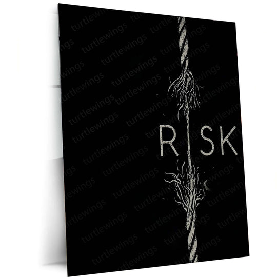 Risk Quote Metal Poster