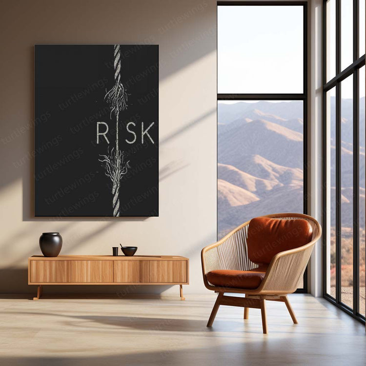 Risk Quote Metal Poster