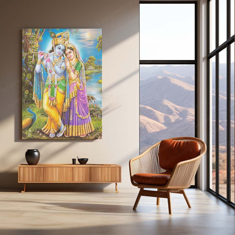 Radha Krishna Metal Poster