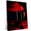 Red Helmet F1 Racing Metal Poster | Speed & Precision | High-Quality Metal Print