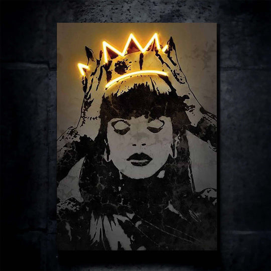 Rihanna Neon LED Metal Frame – Iconic Music Star Wall Art