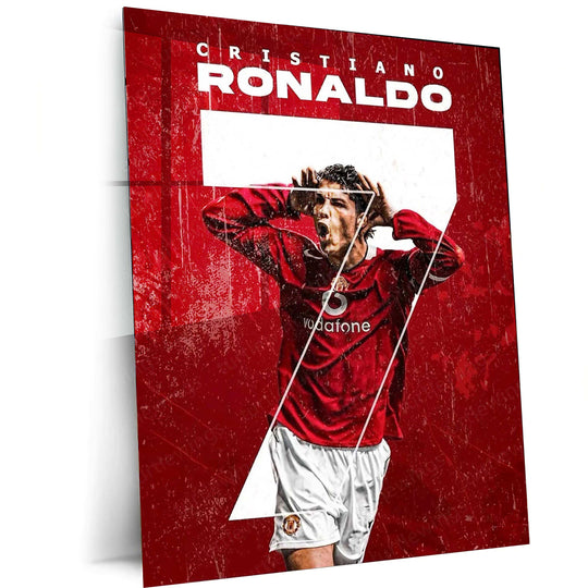 Cristiano Ronaldo Metal Poster – Football Legend Wall Art - TURTLEWINGS 