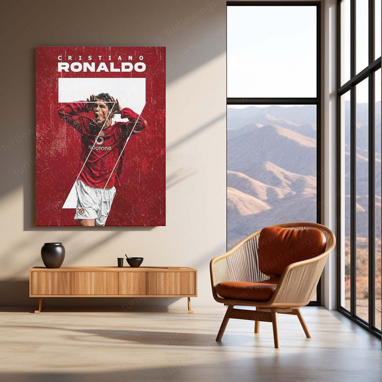 Cristiano Ronaldo Metal Poster | Football Legend | High-Quality Metal Print