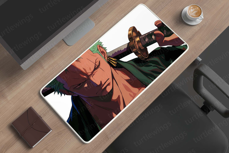 Roronoa Zoro One Piece Deskmat | Three-Sword Style Samurai