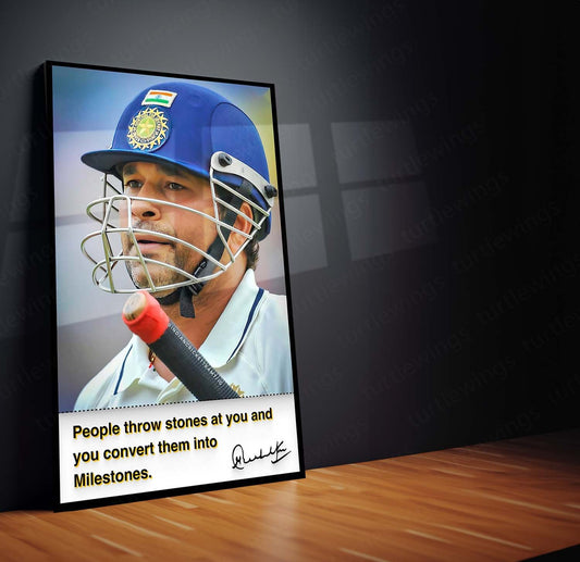 Master Blaster - Sachin Tendulkar Metal Poster | Cricket Legend Wall Art | HD Print