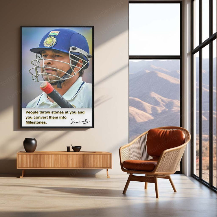 Master Blaster - Sachin Tendulkar Metal Poster | Cricket Legend Wall Art | HD Print