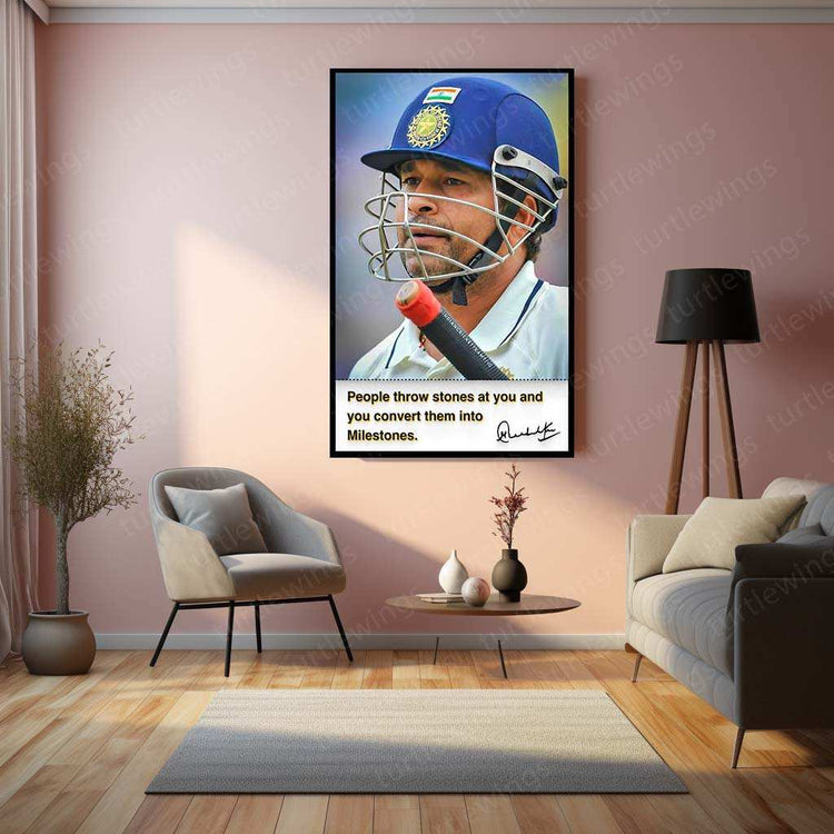 Sachin Tendulkar Metal Poster – The God of Cricket Wall Art - TURTLEWINGS 