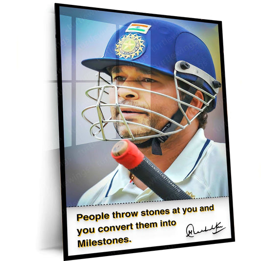 Sachin Tendulkar Metal Poster – The God of Cricket Wall Art - TURTLEWINGS 