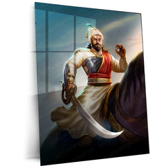 Chhatrapati Shivaji Maharaj Metal Poster – Maratha Warrior King Wall Art 2