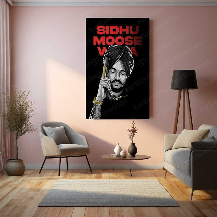 Sidhu Moose Wala: Punjabi Music Legend Metal Poster | Turtlewings Musical Icons