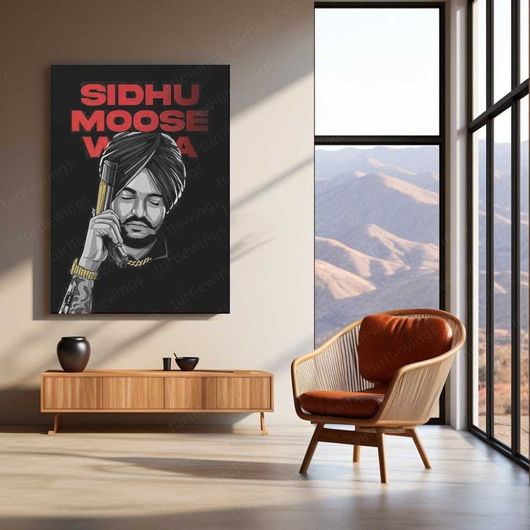 Sidhu Moose Wala: Punjabi Music Legend Metal Poster | Turtlewings Musical Icons