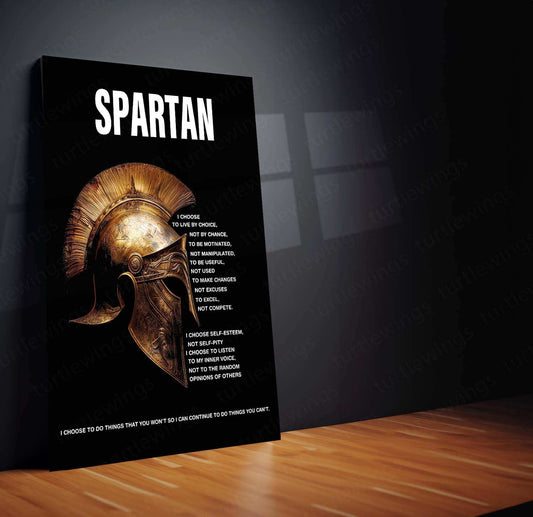 Spartan Warrior Metal Poster – Ancient Strength & Glory Wall Art - TURTLEWINGS 