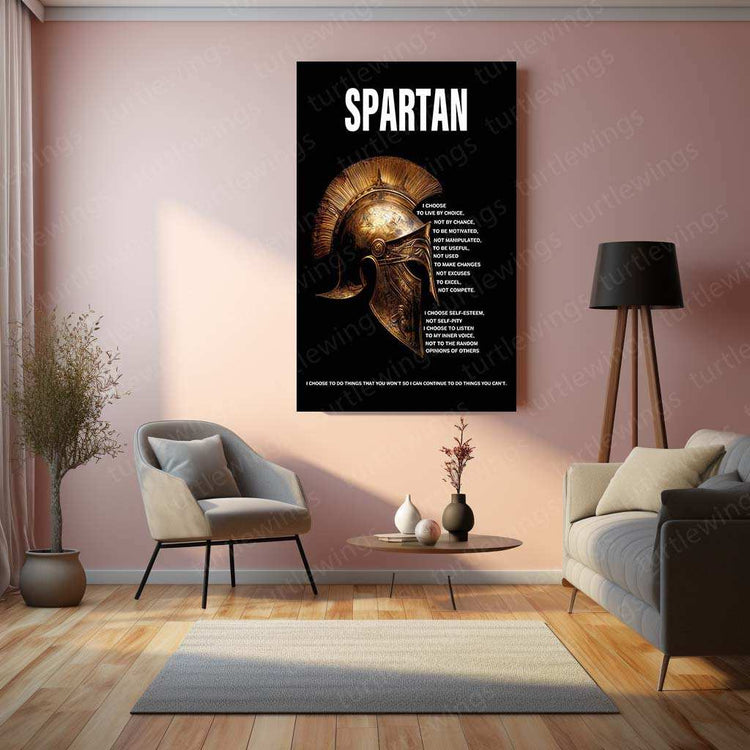 Spartan Warrior Portrait – Legendary Ancient Gladiator Art Print - TURTLEWINGS 